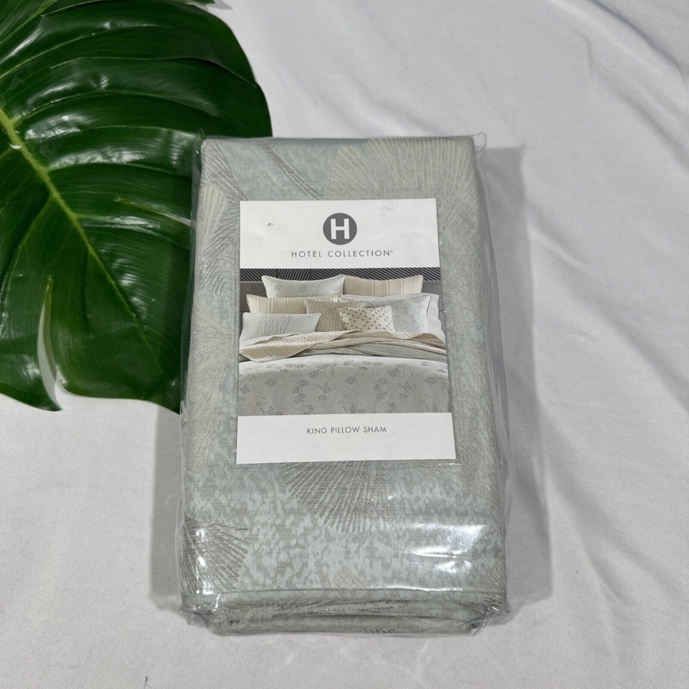 NIB $135 [ 1 King Sham ] Pillow for‎ Hotel Collection Ginkgo